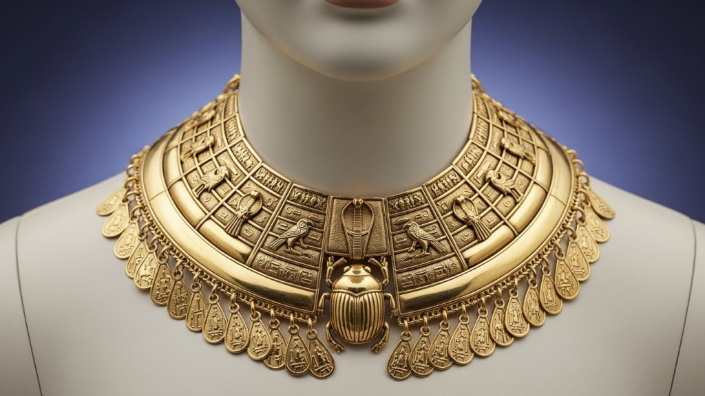 Egyptian gold collar necklace