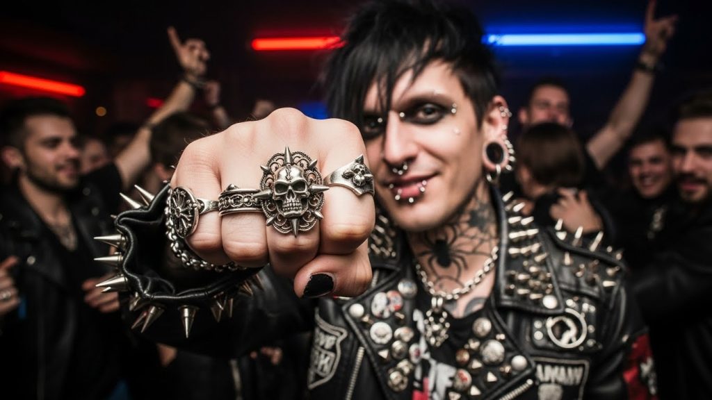 Gothic Retro Punk Rings for Men